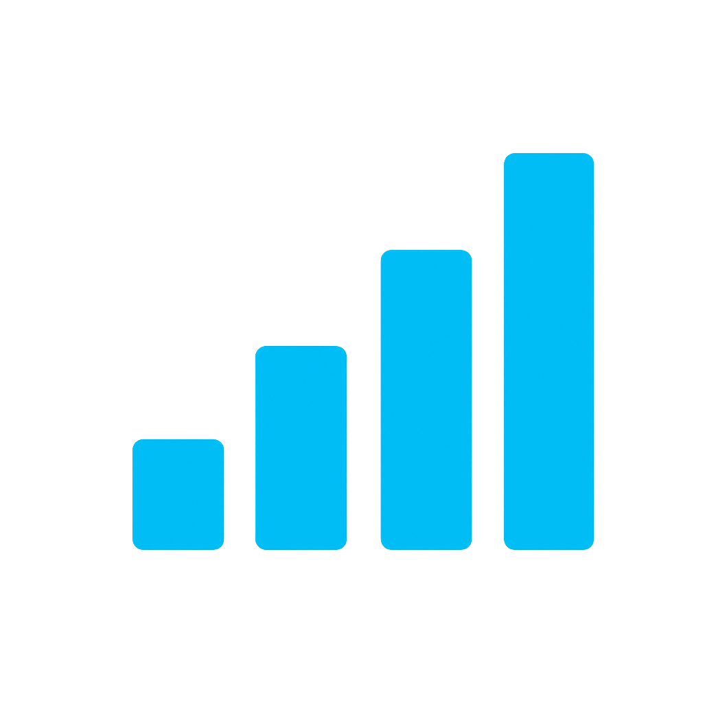 Icono de ranking de colegios en Chile con barras ascendentes